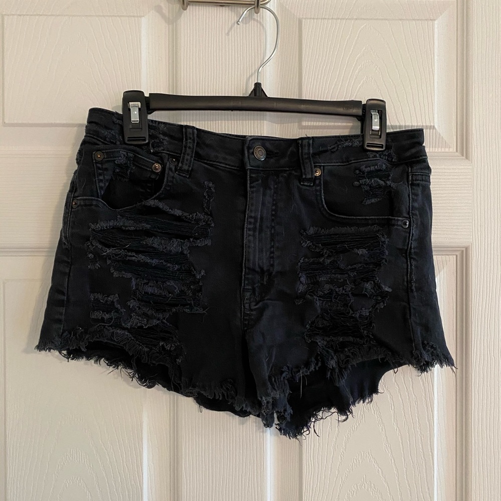 American Eagle Vintage High Rise Distressed Jean Shorts